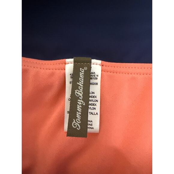 Tommy Bahama 2 - piece Swim Suit Size XL - Small Tall Orange Navy Blue - Picture 7 of 9